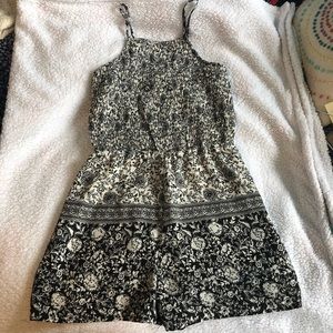 B & W Patterned Romper